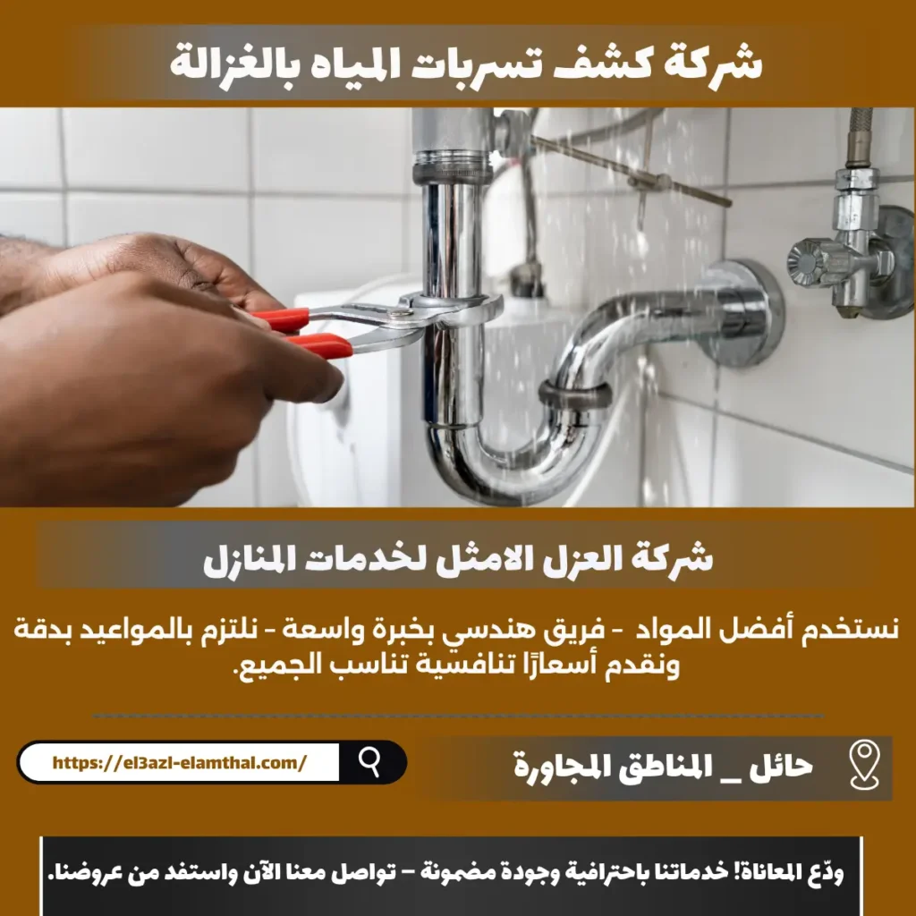 شركة كشف تسربات المياه بالغزالة